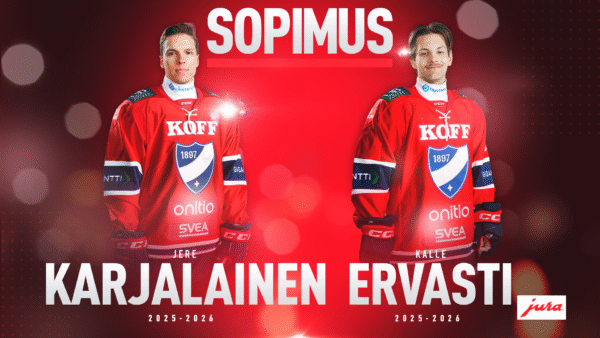 Jere Karjalainen ja Kalle Ervasti Stadiin